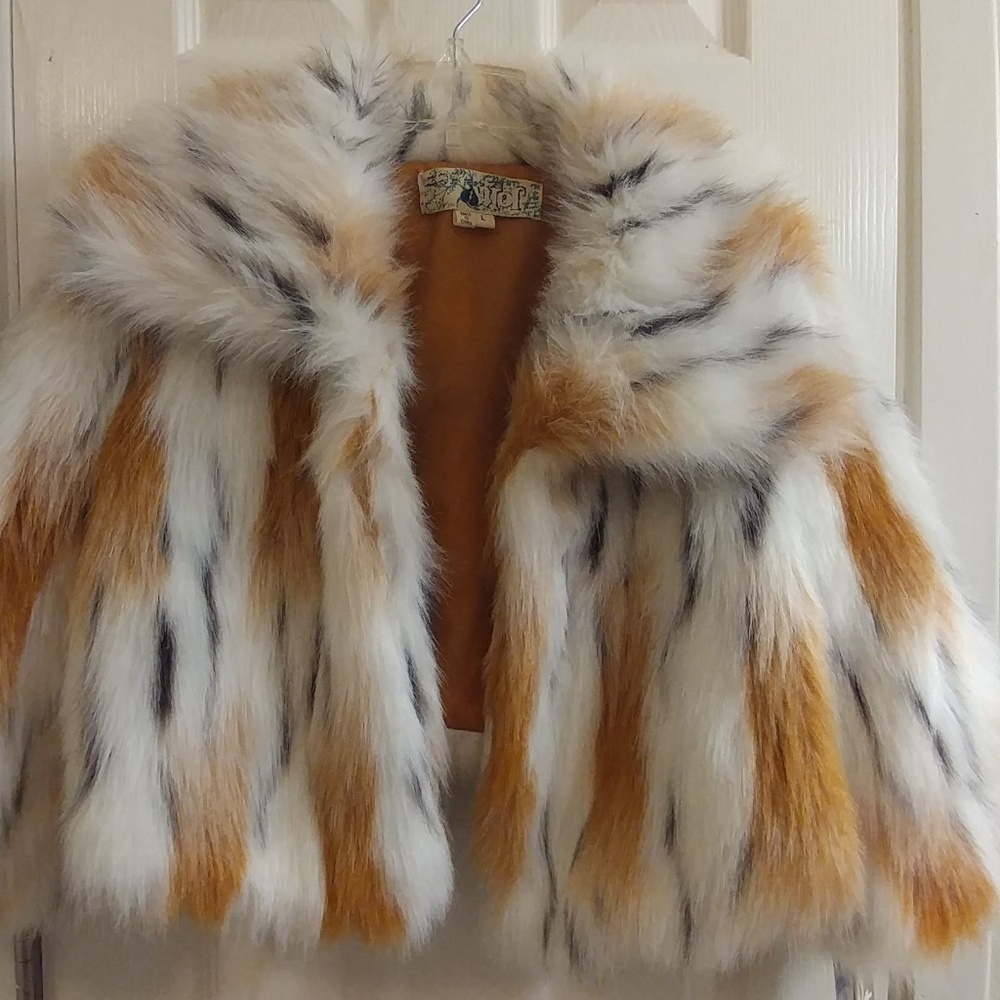 Jolt faux fur cropped jacket